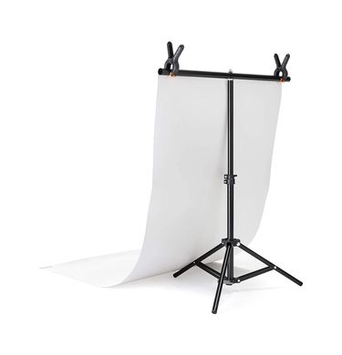 Білий вініловий ПВХ фотофон DEVICITY для предметної зйомки 0.7×1.4 м