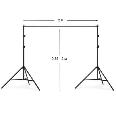 Набір для зйомки devicity: Синій хромакей тканинний фотофон GALE 2×3 м + Стійка ворота для фону Deep Dual Stand 2×2 м