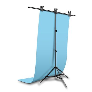 Голубий вініловий ПВХ фотофон DEVICITY для студійної та предметної зйомки 1.2×2 м