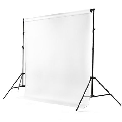 Білий вініловий студійний фон для фото GALE P500 1.2×4 м Матовий, поставляється без тримача