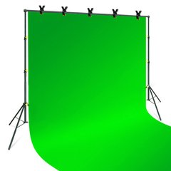 Набір для зйомки devicity: Зелений Вініловий фон 2×2.5 м + Стійка ворота для фотофона Linco Zenith 2×2 м