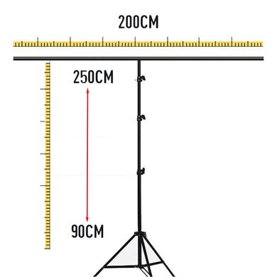 Набір для зйомки devicity: Помаранчевий ПВХ фон для фото GALE Р4 1.2х2 м + Стійка тримач для фотофона 2×2.5 м