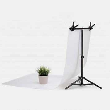 Білий вініловий студійний фон для фото GALE P500 0.7×1.4 м Матовий, поставляється без тримача