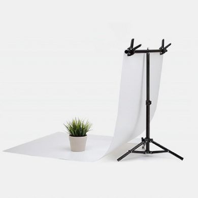 Білий вініловий студійний фон для фото GALE P500 0.7×1.3 м Матовий, поставляється без тримача