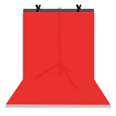 Набір для зйомки devicity: Червоний ПВХ фон для фото GALE Р4 0.7×1.4 м + Стійка тримач для фотофона 0.68×0.75 м