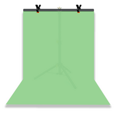 Набір для зйомки devicity: Салатовий ПВХ фон для фото GALE Р4 0.7×1.4 м + Стійка тримач для фотофона 0.68×0.75 м