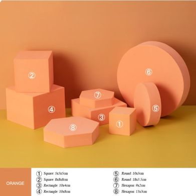 Реквизит для предметной съёмки devicity из 8 Оранжевых геометрических фигур