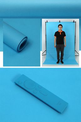 Фон для фото, фотофон виниловый нетканый Deep Polypropylene Голубой 150×300 см студийный