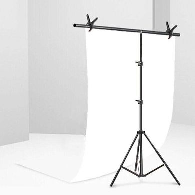 Набір для зйомки devicity: Білий Вініловий фон 1.2×2.5 м + Стійка тримач для фотофона 1.5×2 м
