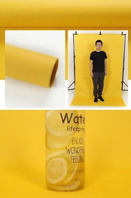 Фон для фото, фотофон виниловый нетканый Deep Polypropylene Желтый 150×200 см студийный