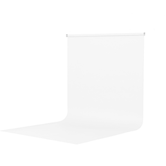 Белый виниловый студийный фон для фото GALE P500 2.2×3 м матовый на трубе D25, поставляется без держателя