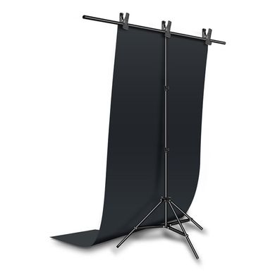 Черный виниловый ПВХ фотофон DEVICITY для студийной и предметной съемки 1.2×2 м