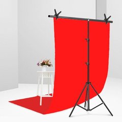 Набор для съемки devicity: Красный ПВХ фон для фото GALE Р4 1.2×2 м + Стойка держатель для фотофона 2×2 м
