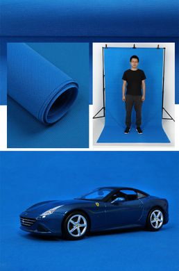 Фон для фото, фотофон виниловый нетканый Deep Polypropylene Синий 150×300 см студийный