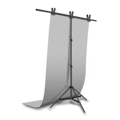 Серый виниловый ПВХ фотофон DEVICITY для студийной и предметной съемки 1.2×2 м