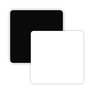 Набір акрилових фонів для предметної зйомки Білий + Чорний (Двосторонні глянцеві) 40 × 40 см