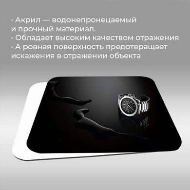Акриловая отражающая панель для фото видео сьёмки devicity Черная (Две стороны Глянцевые) 40×40 см