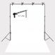 Набір для зйомки devicity: Білий Вініловий фон GALE P500 2.5×4 м + Стійка ворота для фону Deep 3×2.8 м з телескопічною поперечиною