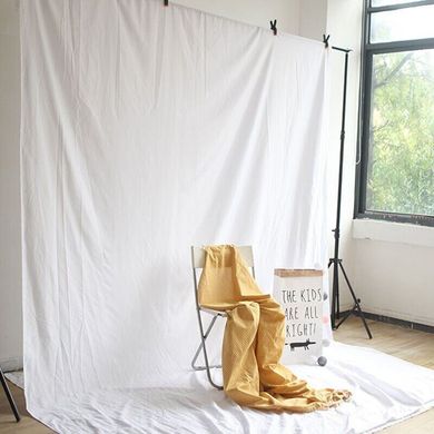 Фон для фото, фотофон тканинний безшовний Deep Cloth Diving Білий 2.5×3 м студійний без кишені (Вага 0,6 кг)