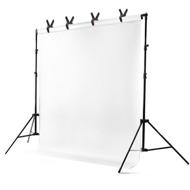 Набор для съемки devicity: Белый Виниловый фон 1.6×2.5 м + Стойка ворота для фотофона 2×2 м