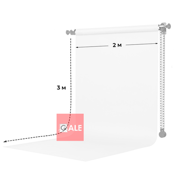 Белый виниловый фон для фото GALE P500 на трубе Crossbar D50 2×3 м Матовый, поставляется без держателя