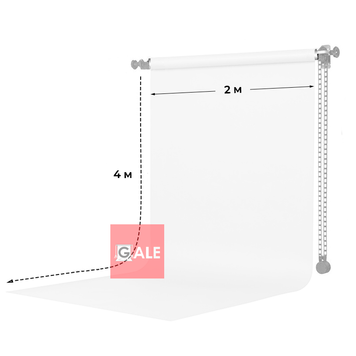 Белый виниловый фон для фото GALE P500 на трубе Crossbar D50 2×4 м Матовый, поставляется без держателя