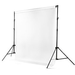 Белый виниловый студийный фон для фото GALE P500 1.6×5 м Матовый, поставляется без держателя