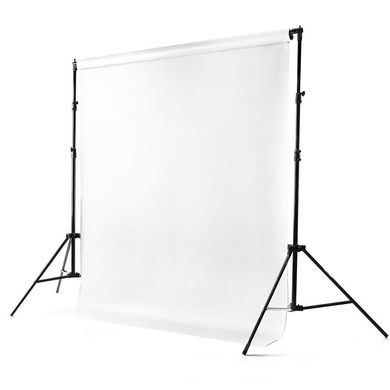 Білий вініловий студійний фон для фото GALE P500 1.6×5 м Матовий, поставляється без тримача