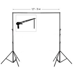 Стойка ворота, держатель для фона Visico высотой до 2.8 м с телескопической перекладиной шириной 1.7-3 м ( 8 кг нагрузка )