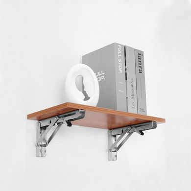 Відкидний механізм KONSOLKA A60 см (Срібна) - кронштейн, консоль для відкидного стола, полиці (Компл. 2 шт)