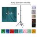 Набір для зйомки devicity: Бірюзовий тканинний фотофон GALE 1.5 × 3 м + Стійка для фону Deep T-Shape Stand 1.5 × 2 м