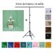 Набір для зйомки devicity: Салатовий тканинний фотофон GALE 1.5 × 3 м + Стійка для фону Deep T-Shape Stand 1.5 × 2 м